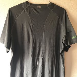 John Deere Ogio moisture wicking grey shirt. NWT